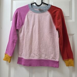 Hanna Andersson Pink and Red Kids Raglan Sweatshirt